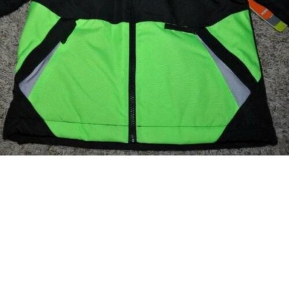 Boys All Weather Jacket 4/5 Black Green 4 in 1 Winter Spring Fall Athletech - Picture 5 of 15